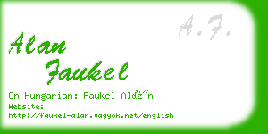 alan faukel business card